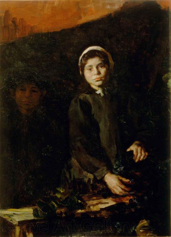 Ivana Kobilca Pariska branjevka France oil painting art